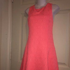 Lilly Pulitzer Kent sleeveless retro jacquard metallic line hidden zip dress